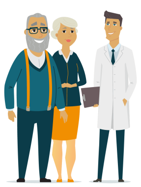 Cartoon artwork explaining Medicare Part B