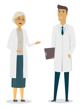 Cartoon artwork explaining Medicare Part A